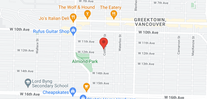 map of 3505 W 12TH AVENUE